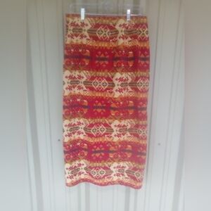 Women's Vintage Southwestern Bohemian Boho Maxi Wrap Skirt Size 12